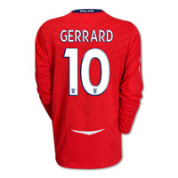 Umbro England Away Shirt 2008/10 with Gerrard 10