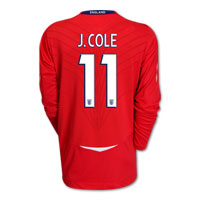 Umbro England Away Shirt 2008/10 with J Cole 11