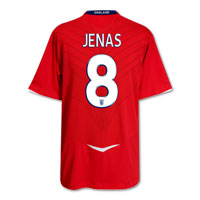 England Away Shirt 2008/10 with Jenas 8 printing