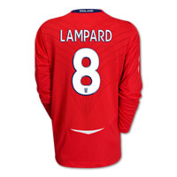 Umbro England Away Shirt 2008/10 with Lampard 8