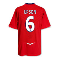 Umbro England Away Shirt 2008/10 with Upson 6 printing.