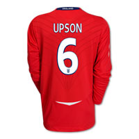 Umbro England Away Shirt 2008/10 with Upson 6 printing