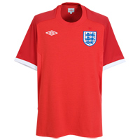 Umbro England Away Shirt 2010/12 with Shearer 9