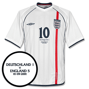 England Home Owen Shirt 2001 2003 + England vs