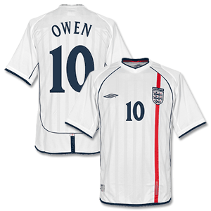 Umbro England Home Owen Shirt 2001 2003
