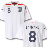 Umbro England Home Shirt 2007/09 with Lampard 8