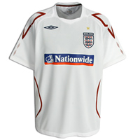 England Training Shirt - White/Red - Kids.