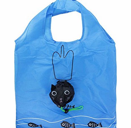 Umiwe TM) Eco Shopping Bag Foldable Cat-Black With Umiwe Accessory Peeler