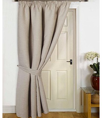 Natural Thermal Door Curtain,** Now Includes A Matching Tieback**