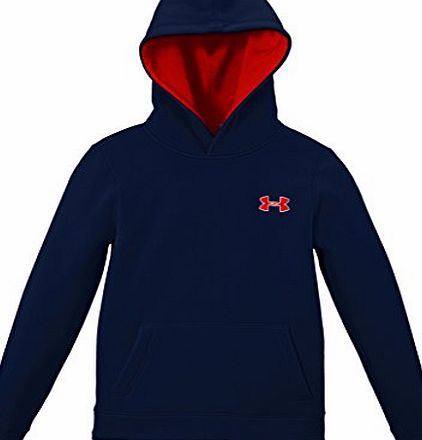 Under Armour Boys EU Transit Hooded Sweatshirt - Deep Space Blue/Volcano, Small Youth