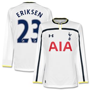 Underarmou Tottenham Home L/S Eriksen 23 Shirt 2014 2015