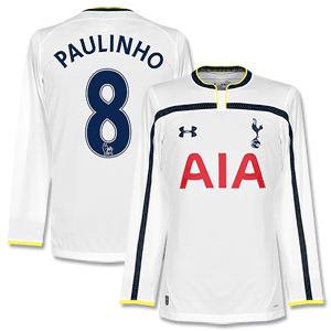 Underarmou Tottenham Home L/S Paulinho 8 Shirt 2014 2015