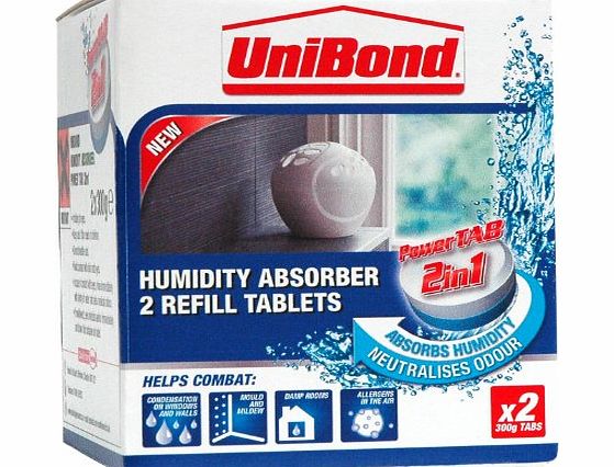 Unibond 300g Humidity Absorber Power Tab Refills (Pack of 2)
