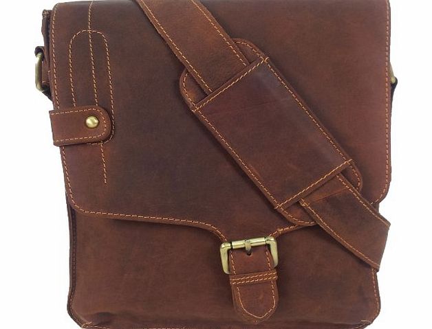 Unicorn London Unicorn Leather Cognac Tan ipad , Ebook or Tablets bag Messenger #5M