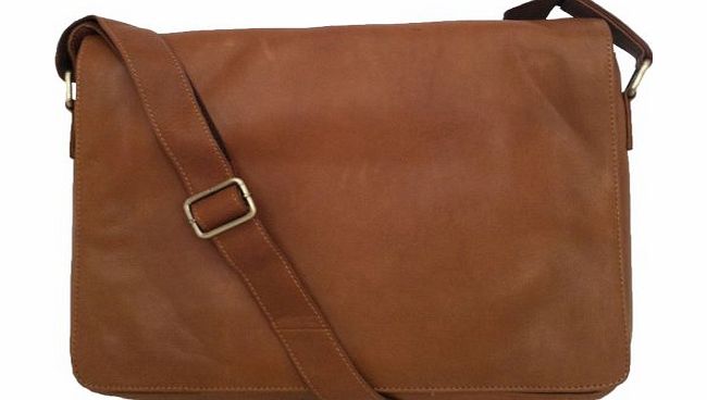 Unicorn London Unicorn Real Leather Cognac 16.4`` laptop bag Messenger #3L