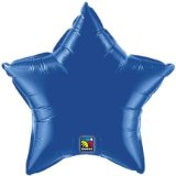 Blue Star Foil Balloon - Blue Star Flat Helium Foil Balloon