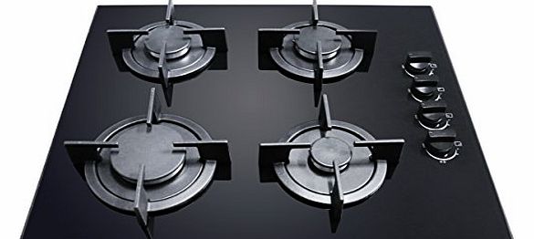 60cm 4 Burner Built-in Tempered Ceramic Glass Gas Hob with Flame Safety Device