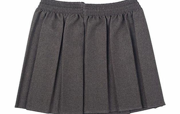 Unique Girls School Uniform Box Pleated Elastic Skirt Grey Size 7-8 Years