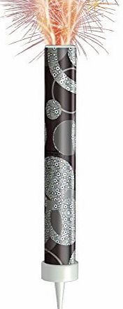 Unique Party Glitz Black Birthday Fountain Candles, Pack of 3