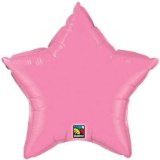 Pink Star Foil Balloon - Pink Star Flat Helium Foil Balloon