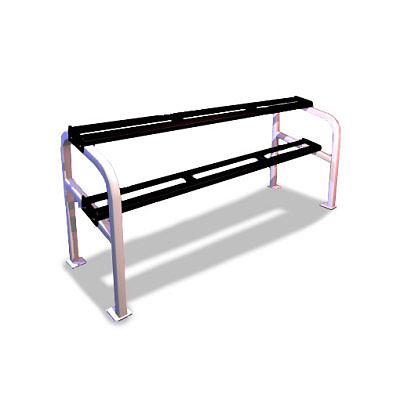 Unique Strength U1001 2 Tier Horizontal Curved End Dumbbell Rack