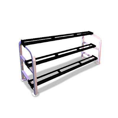 Unique Strength U1004 3 Tier Horizontal Curved End Dumbbell Rack