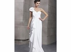 Unique Stretch satin Wedding Dresses White