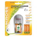 Compact Charger Plus 4 AA Hybrio Batteries