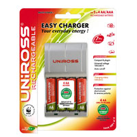 Easy AA and AAA Battery Charger + 4 AA