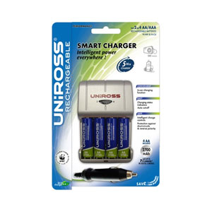 Smart Charger + 4 x AA Multi Usage ULTRA