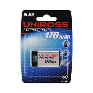 Uniross Value Rechargeable Batteries - PP3 9V