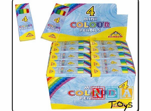 unisex party bag fillers 4 Packs of Mini Colouring Pencils (4 pencils in each pack)