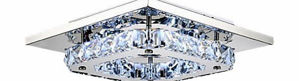 Unitary Modern Crystal LED Ceiling Light Max 8W Chrome Finish