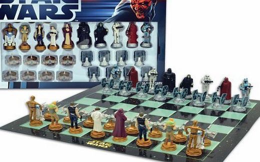 United Labels Star Wars Chess Set / Chess Game Board with Star Wars Figurines Chess Pieces (Game Board Size 17`` x 17``) by United Labels [Toy]