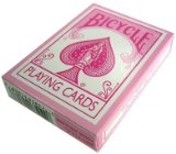 United States Playing Card Company Bicycle Cards Poker Size Reverse Printed Pink