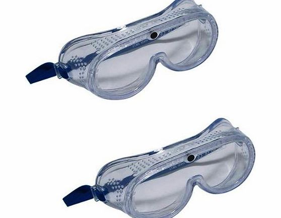 Universal 2 x Safety Goggles Eye Protection Work Industrial Glasses Ventilated Clear U24