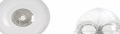 Universal EZback Silicone amp; Sterling Silver Earring Backs Small 1 Pair