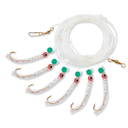 universal sea rig - beaded lures with feathers