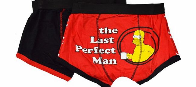 Unknown 2 Pairs - Mens Novelty Homer Simpson ``Last Perfect Man`` Boxer Shorts / boxers