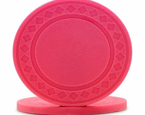 Unknown 9g Diamond Clay Roulette Checks - Pink (Roll of 25)