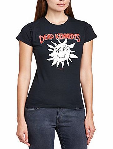 Unknown DEAD KENNEDYS Womens Sun Short Sleeve T-Shirt, Black, Size 12 (Manufacturer Size:Large)