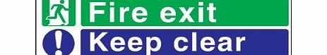 Unknown Fire Exit - Keep Clear Sign /Notice (Self - Adhesive) - make everyone aware of risks and procedures