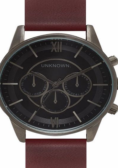 Unknown Mens Unknown Engineered Watch - Burgundy And