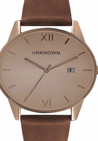 Unknown Mens Unknown The Dandy Watch - Brown And Rose