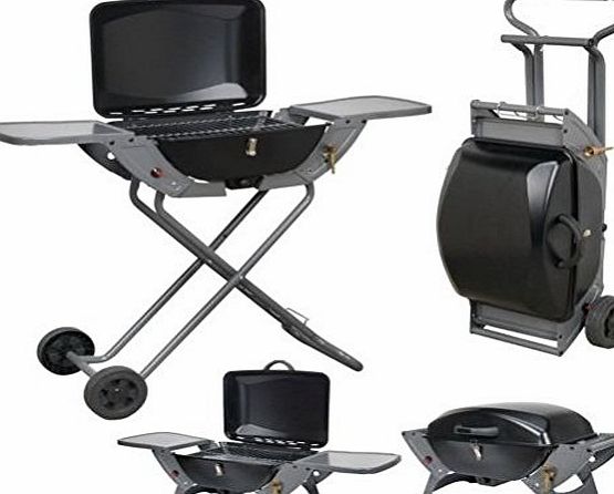 Unknown Portable Gas Bbq Complete With Folding Trolley / Bbq Grill Barbecue Professional Gadgets Cooking Outdoor Patio Garden Camping Smoker Utensils Portable Tools Set Kit Grilling Bar Bq Steaks Meat Chicken