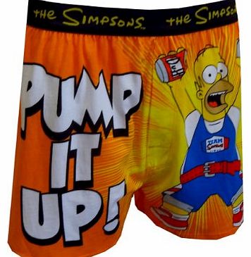 Simpsons Underwear, Mens Homer Pump It Up Boxer Shorts, Large, Waist 36 - 38``