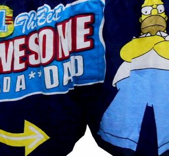 Simpsons Underwear, Mens Simpsons Underwear, Homer The Best Awesome Dad Boxer Shorts, Large, Waist 36 - 38``