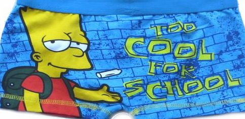 Unknown The Simpsons ``Bart To Cool for School`` Boys Boxer Shorts Age 5-6 Years