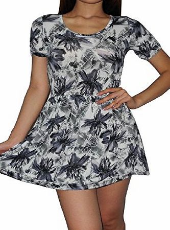 Unknown Womens Thai Exotic Short Sleeves Fitted Casual Dress S-M White