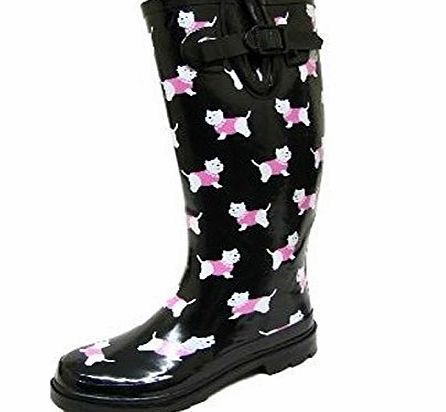 Unknown Womens Wellington Boots Printed Rain Snow Winter Wellies Ladies UK 3